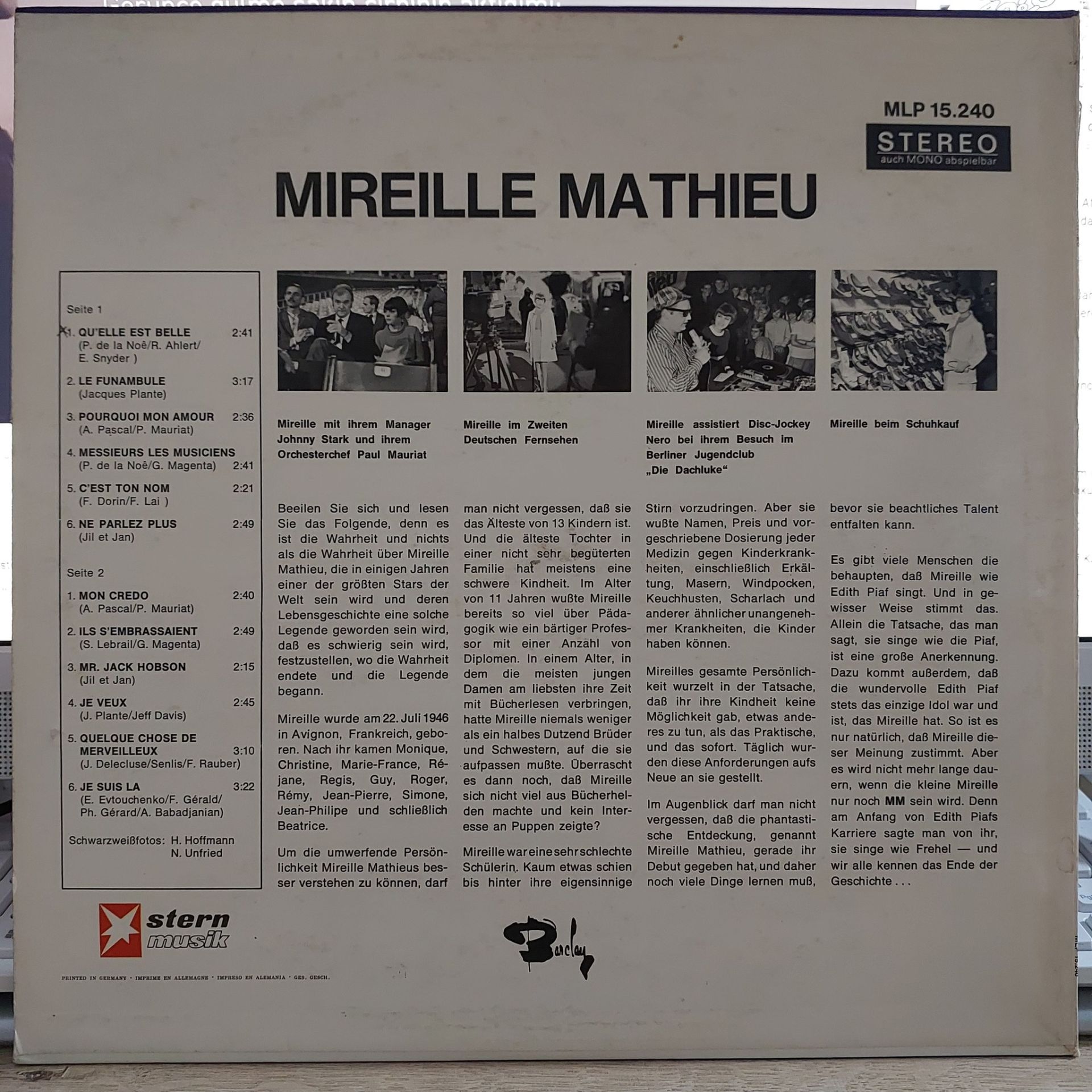 Mireille Mathieu – Mireille Mathieu LP PLAK