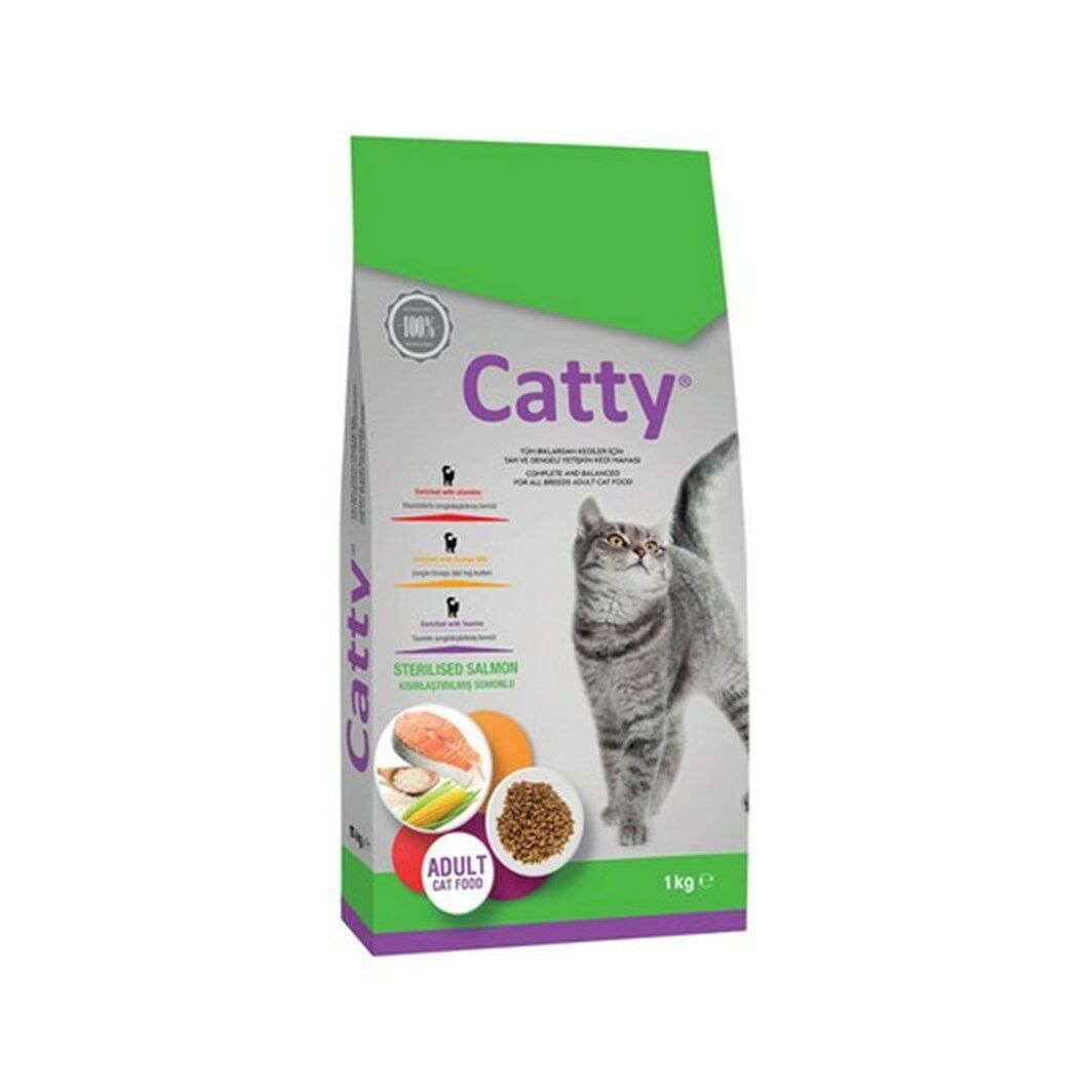 Catty Cat Kısırlaştırılmış Somonlu Kedi Maması
