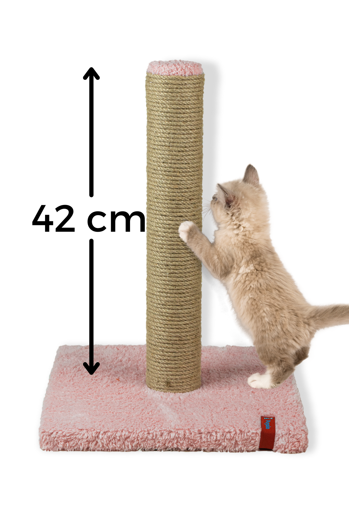 Pugalo 42 cm Peluş Kedi Tırmalama Tahtası Pembe