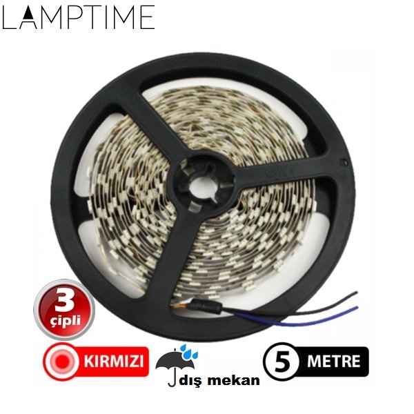 3 Cip Serit Led Kirmizi Dis Ortam 5050 5 Metre Fiyatidir Lamptime Lamptime Serit Led Fiyatlari