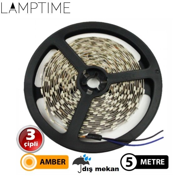 3 cip serit led amber dis ortam 5050 5metre fiyatidir