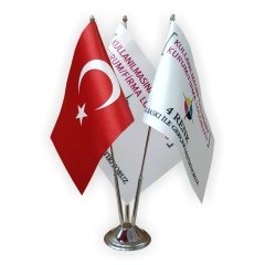 Bayrak Flama Online Satis Sitesi Ozel Logolu Masa Bayraklari Uclu Masa Bayrak Takimi