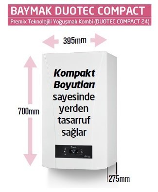 Baymak Duotec Compact Premix 30 Kw Yoğuşmalı Kombi Fiyatı Ve Özellikleri