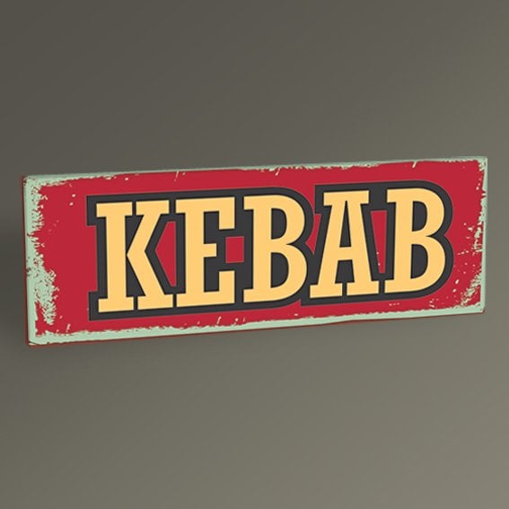 Kebab Vintage Tablo