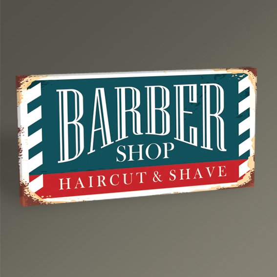 Barber Shop Vintage Tablo