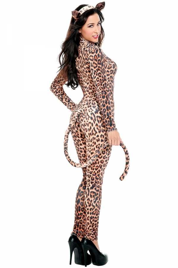 Leopar Kız Kostümü Kedi Kız Kostümü ABM5040, AybestModa