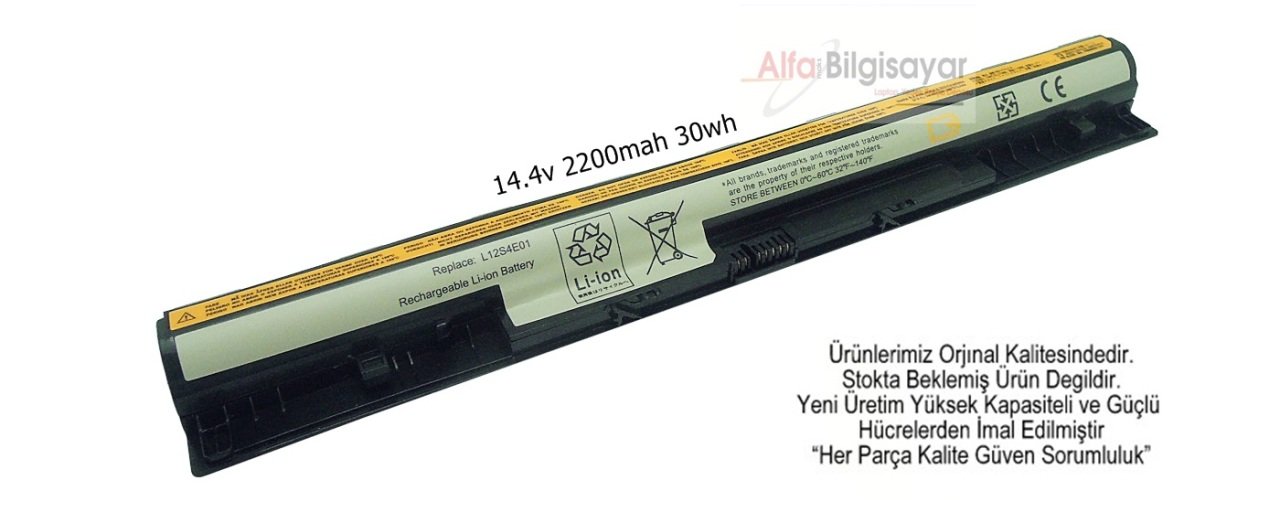 Lenovo G400s G405s G410s G500s G505s G510s S410p S510p Z710 L12l4a02 L12l4e01 L12m4a02 L12m4e01 L12s4a02 L12s4e01 L12l4a02 L12l4e01 L12m4a02 L12m4e01 L12s4e01 Batarya Pil Lenovo Lenovo Alfa Bilgisayar Ankara Laptop
