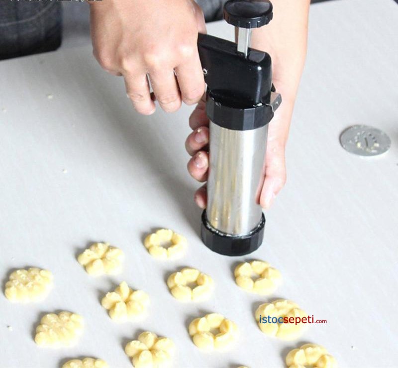 Krema Pompası Çelik Krema Şekil Verici Bisküvi Makinesi Pasta
