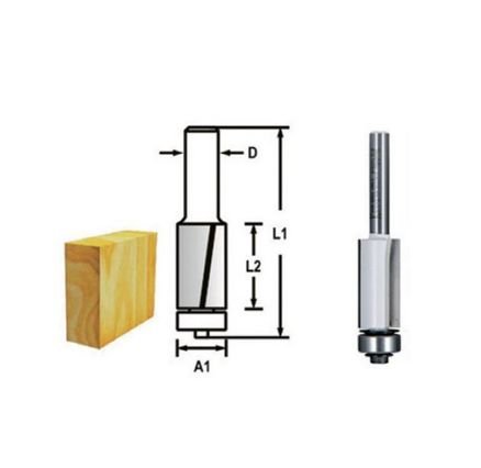 Makita D-47715 Rulmanlı Kenar Alma Freze Bıçağı (Çift Bıçak) 12.7mm