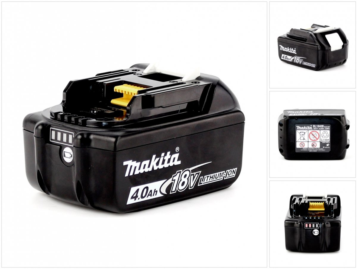 Makita 197265-4 BL1840B Model 18 Volt 4.0Ah Güç Sürgülü Güç Göstergeli Yedek Akü