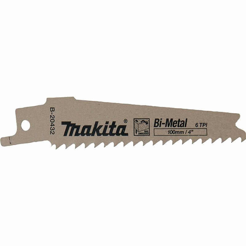 Makita B-20432 JR100DWE JR102DWE JR103DWE Mini Kılıç Testere için Bi-Metal Kılıç Testere Bıçağı 100mm