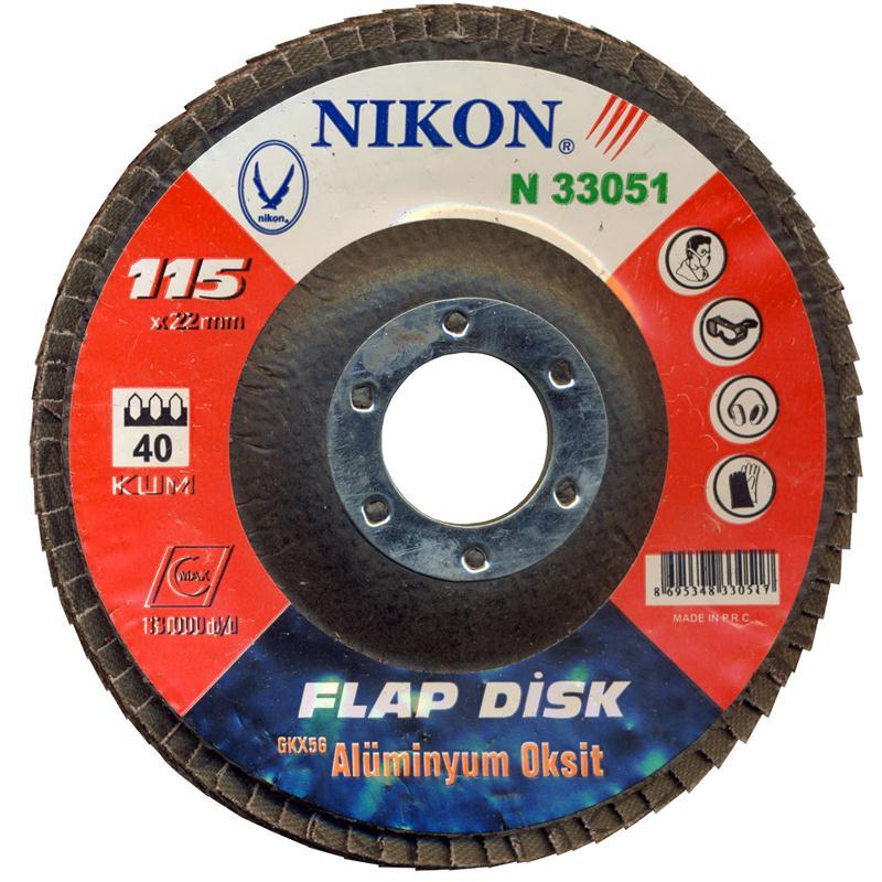 Nikon N33057 115mm 100 Kum GKX56 Alüminyum Oksit Flap Disk