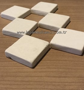 Eskitme Limra 5x5 cm Doğal Taş Magnet (Baskı Taşı)