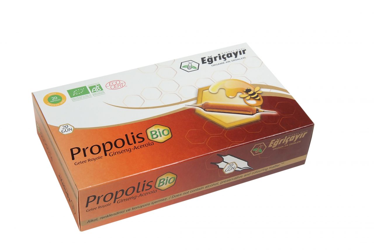 Egricayir Organik Propolis Ari Sutu Ginseng Ampulu 20 Adet Yesil Iksir Organik Ve Dogal Urunler