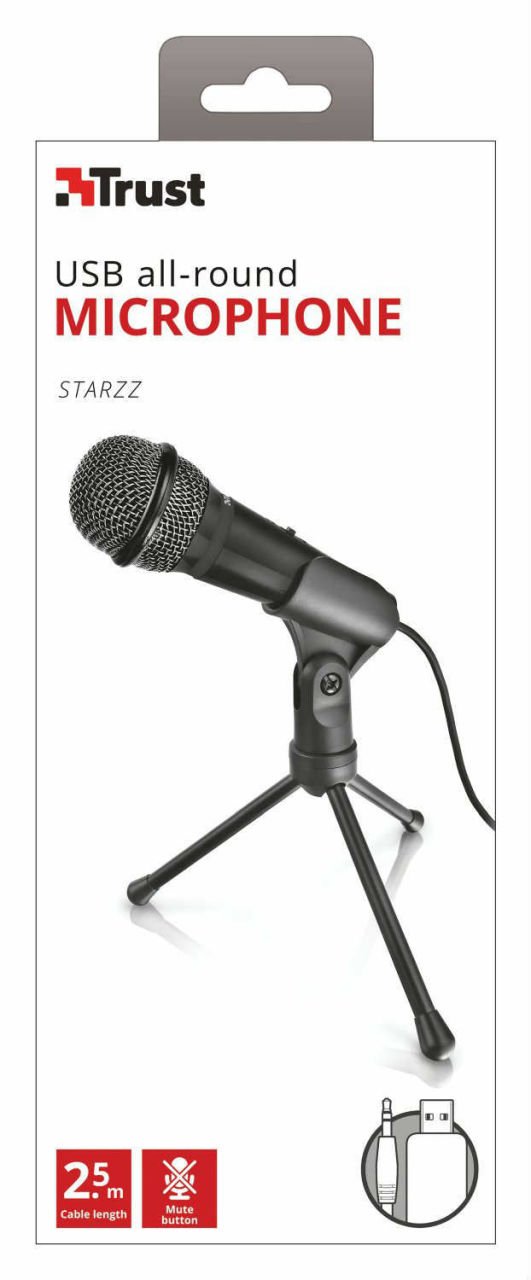 Trust Starzz USB All round Mikrofon schwarz 