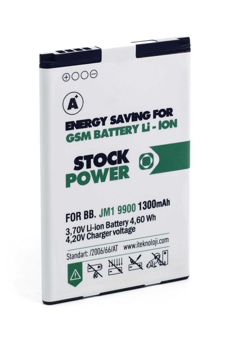 Stock Power Blackberry BB J-M1 / 9900 (1300 mAh) Batarya ...