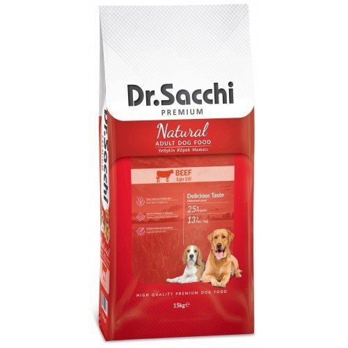 Dr. Sacchi Premium Natural Beef Yetişkin Köpek Maması 15kg Dr.Sacchi