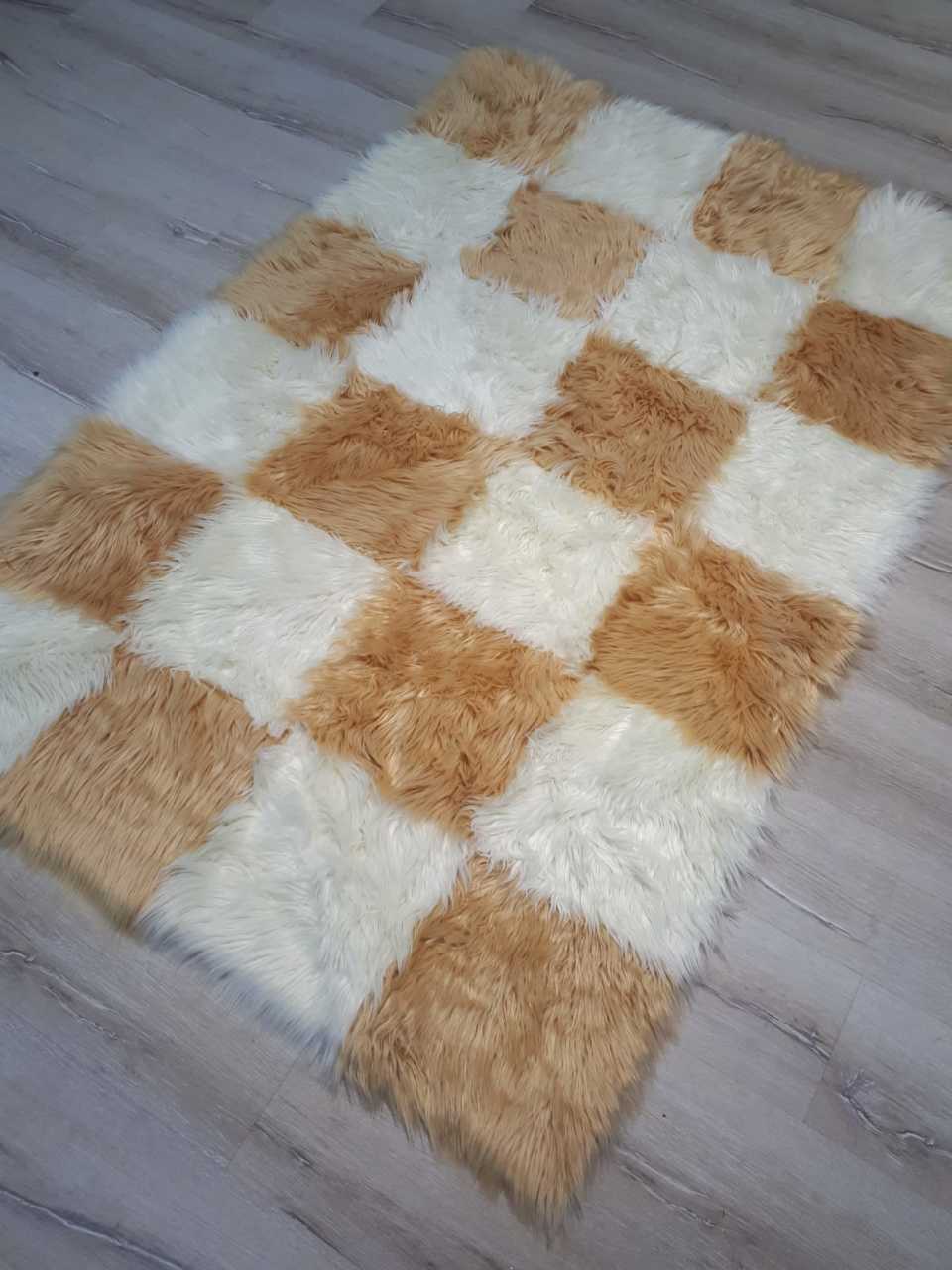 YamalıHome HerYereHalı Yamalı Home Style Post Halı Krem Kahve