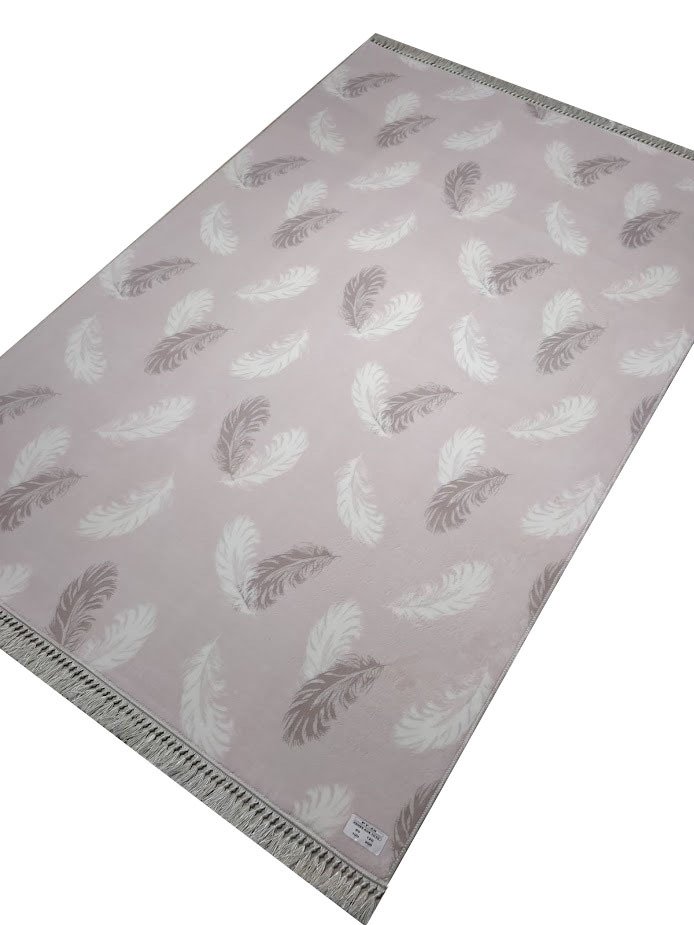 YamalıHome HerYereHalı YamalıHome Bambu Kilim PT26 Pembe Kuş Tüyü