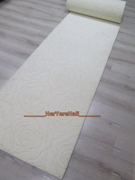 Saray Hali Heryerehali Saray Markiz Smr01krem Eni 80cm Kesme Pamuksu Yolluk