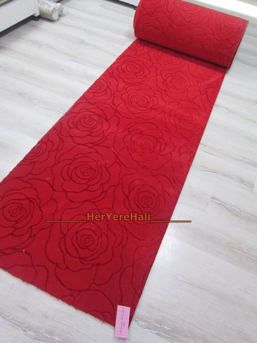 Saray Hali Heryerehali Saray Markiz Smr01kirmizi Eni 80cm Kesme Pamuksu Yolluk
