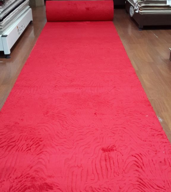 Tarz Hali Heryerehali Soft Hali Zebra Kirmizi Eni 100cm Kesme Yolluk