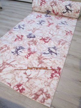 Sarar Heryerehali Sarar Butik Ebruli Lila Kaymaz Kesme Hali 120x180 Cm