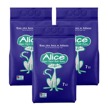 alice super emici kedi kumu 3 lu eko paket 21 lt