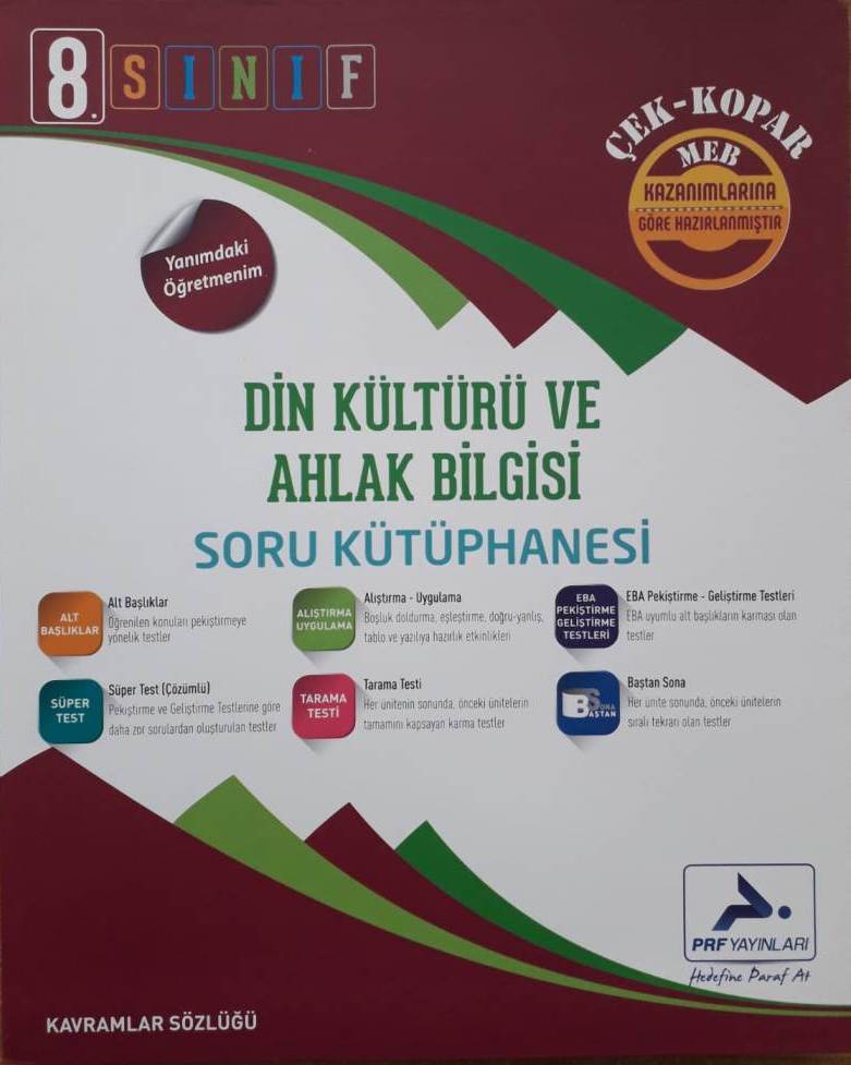 Prf Paraf 8 Sinif Lgs Din Kulturu Soru Kutuphanesi 2019 Yeni