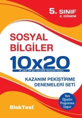 Tudem Bloktest 5. Sınıf 2.Dönem Sosyal Bilgiler 10x20 Deneme Seti  - (2019 Yeni Müfredat)