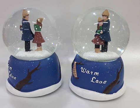Romantik Sicak Ask Temali Kurmali Muzikli Cam Kar Kuresi Toptan Cam Kar Kure Ve Muzik Kutusu