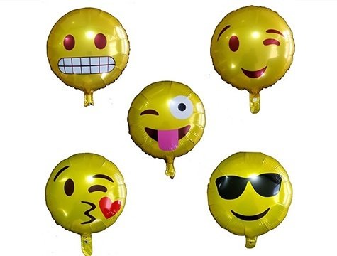 Emoji Sekilli Folyo Parti Balonlari Toptan Dogum Gunu Parti Malzemeleri Susleri