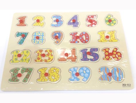 Ahsap Tutmali Renkli Rakamlar Puzzle 0 20 Egitici Oyuncak