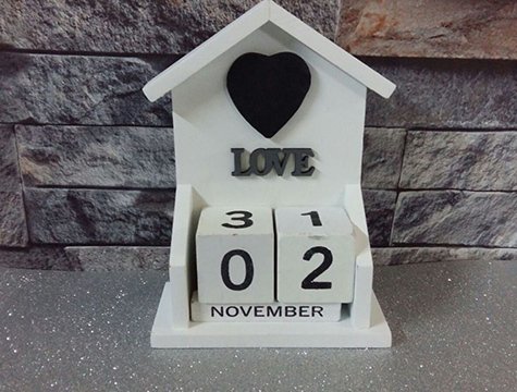 Love Temali Ev Kup Masaustu Ahsap Takvim Toptan Ev Ofis Gerecleri