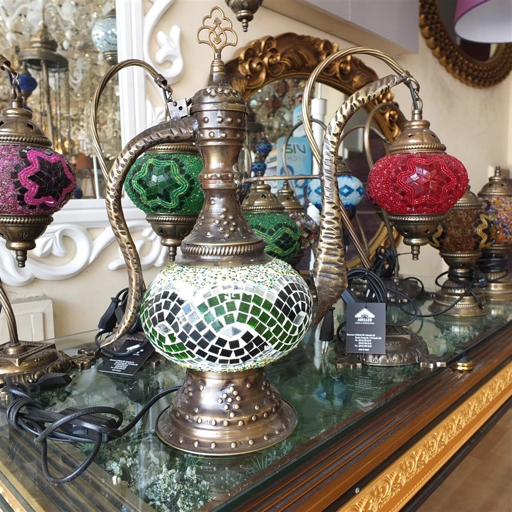 ARELLER AVİZE MOZAİK LAMBA OTANTİK LAMBA İBRİK LAMBA ...