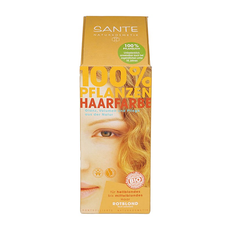 Organik Kizil Sari Toz Sac Boyasi 100 Gr Sante