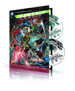 JL THRONE OF ATLANTIS HC BOOK & DVD BLU RAY SET