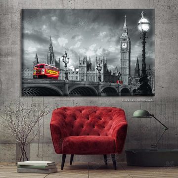 dekoratif modern kanvas tablo saat modelleri