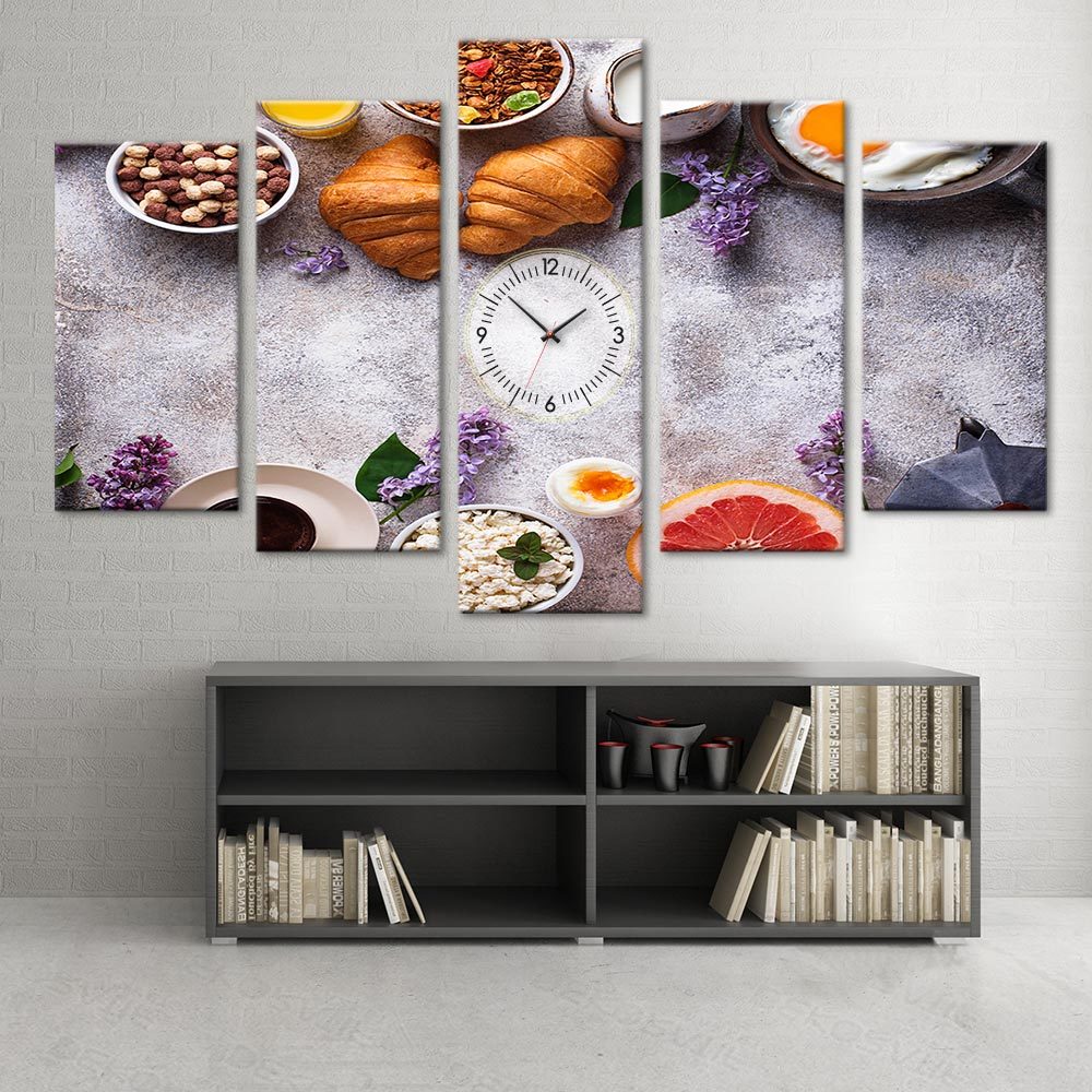 Dekoratif Modern Kanvas Tablo Saat Modelleri