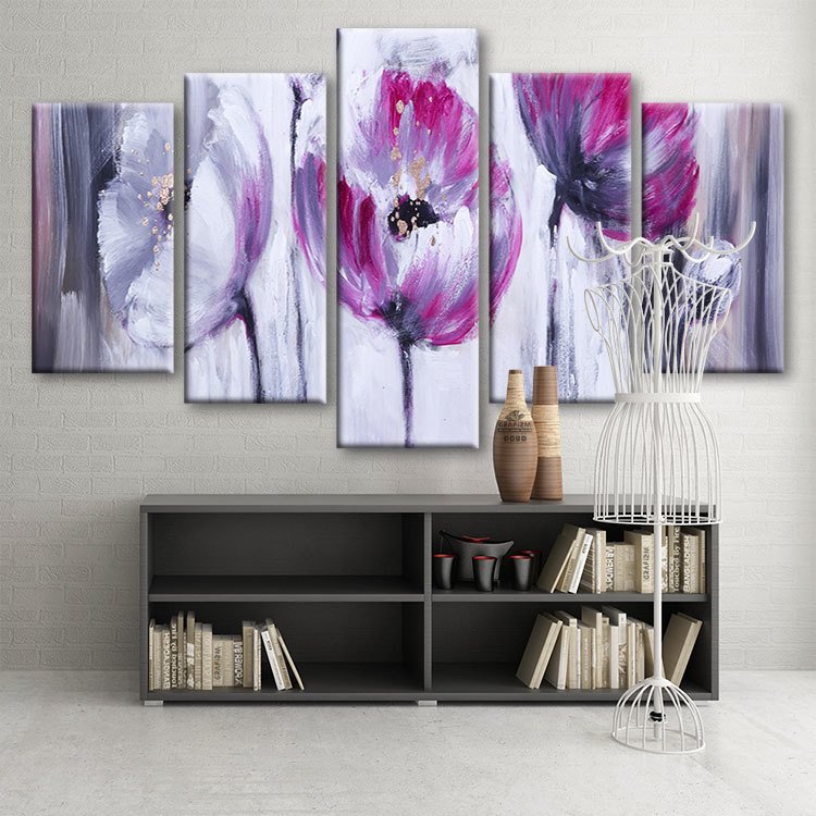 Dekoratif Modern Kanvas Tablo Saat Modelleri