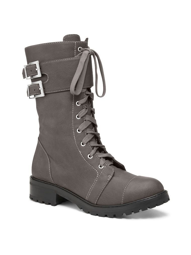 double buckle combat boots