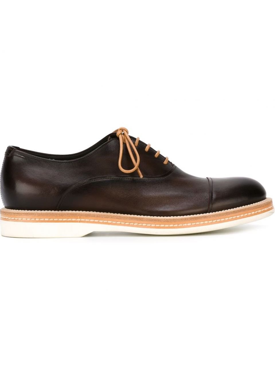 contrast sole derby shoes