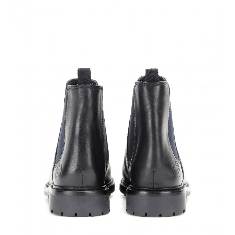 Leather Chelsea boots - Bot, Siyah - Bot - Tory Burch