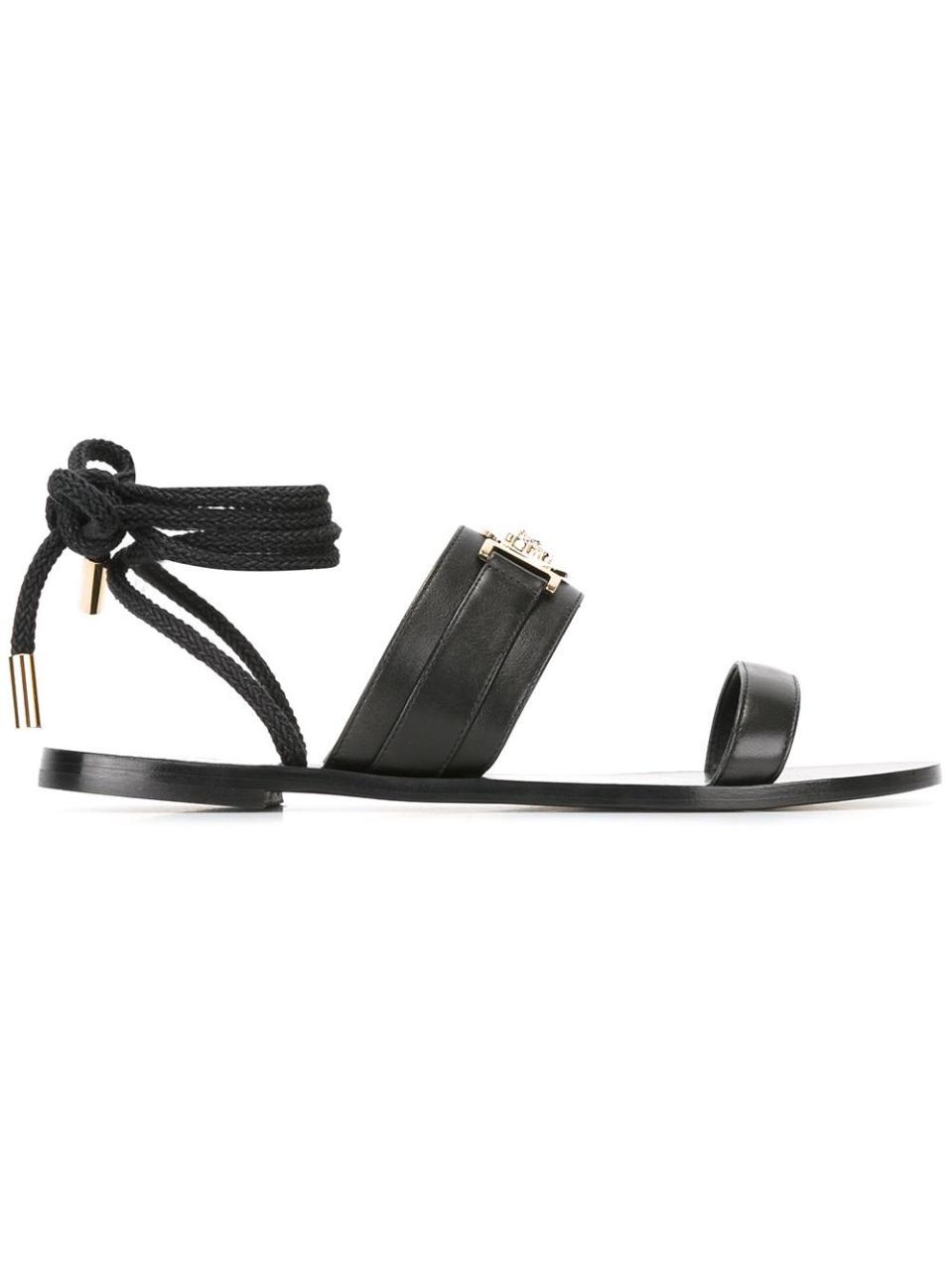 Medusa Lace Fastening Sandals Sandalet Siyah Ayakkabi Versace Medusa Lace Fastening Sandals Sandalet Siyah Ayakkabi Versace