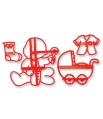 Bebek temalı Patchwork Baskı Seti (Resim Klişesi) - 4 Parça