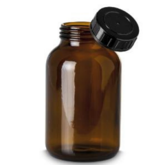 Amber Cam Geniş Boyunlu Numune Şişe 1000 ml 600 Adet