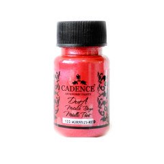 Simli Metalik Kırmızı Hobi (Cam - Polyester - Seramik) Boyası - 50 ml