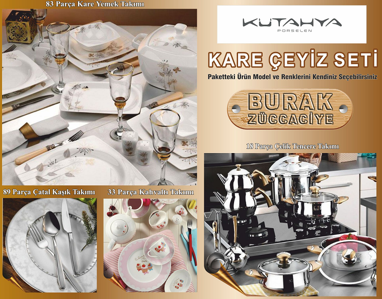Kutahya Porselen Kare 4 Lu Ceyiz Seti Kampanyasi I Ceyiz Setleri I