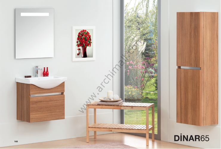 Dinar 65 Cm Banyo Dolabi Cekmeceli Alt Modul 45 Cm Ust Ayna