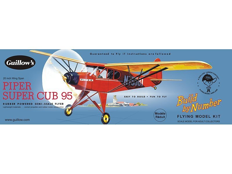 602 piper cub 95 50 cm lastik motorlu ucak kiti